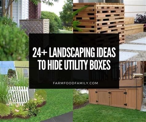 ideas on how to hide junction box|hide utility boxes in yard.